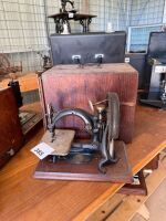 Willcox and Gibbs sewing machine with case