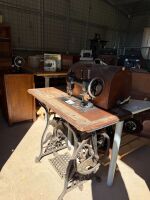 ADLER sewing machine on treadle base
