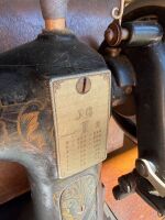 ADLER sewing machine on treadle base - 3