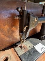ADLER sewing machine on treadle base - 4