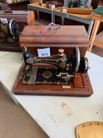 FRISTER and ROSSMAN shuttle sewing machine in case