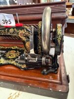 SINGER shuttle sewing machine with case - 4