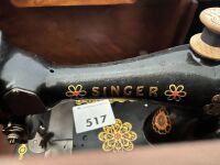 Singer Treadle Machine on Cast Iron Footed Base - 3