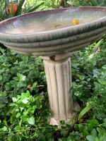 Glazed Bird Bath - 2