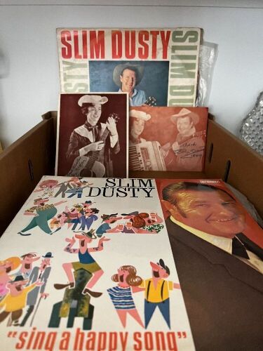 Lot of Slim Dusty Records and Memorabilia