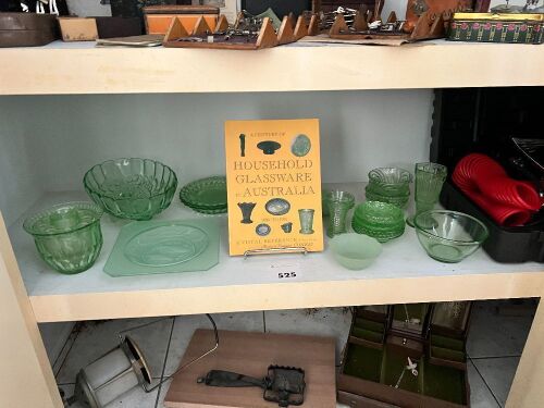 Large Lot of Green Glass