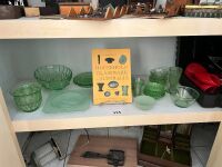 Large Lot of Green Glass