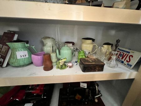 Half Shelf Lot of Vintage Electric Jugs