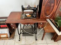 White Treadle Sewing Machine with Case
