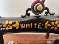 White Treadle Sewing Machine with Case - 2