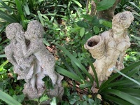 2 Concrete Garden Statues