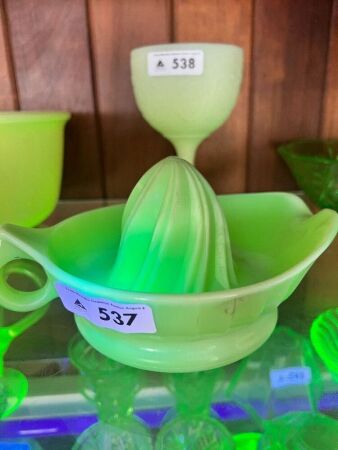 Opaque Uranium Glass Juicer