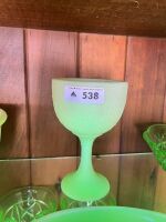 Opaque Uranium Glass Goblet