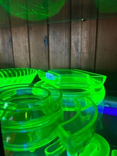 5 x Uranium Glass Float Bowls