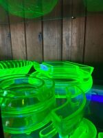 5 x Uranium Glass Float Bowls