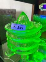 4 x Uranium Glass Juicers