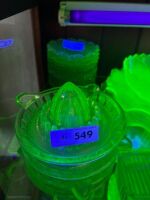 4 x Uranium Glass Juicers - 2