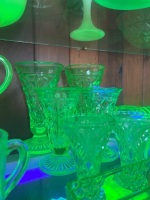 6 x Assorted Uranium Glass Vases - 2
