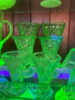 6 x Assorted Uranium Glass Vases - 3