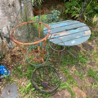 Garden Table, Plant Stand & Hanging Basket