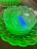 Uranium Glass Bowl and 3 x Small Bowls - 2