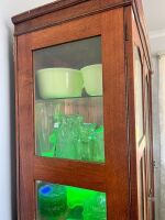 Silky Oak 3-Door Showcase Cabinet - 3