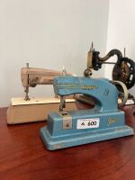 2 x Miniature Sewing Machines - One Volcen, One Singer