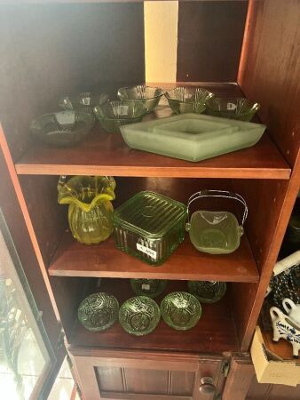 Assorted Coloured Glass Items