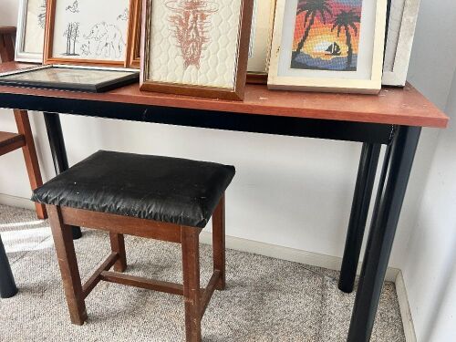 Desk and stool