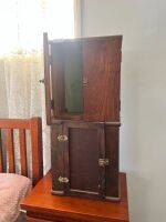 2 wooden storage cabinets