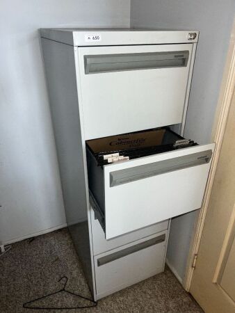 Metal filing cabinet