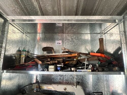 Shelf lot of tools