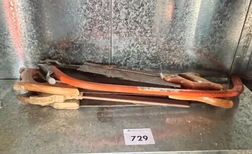 Shelf lot of saws