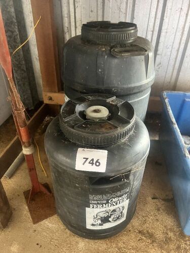 Fermenter barrels and bottle capper