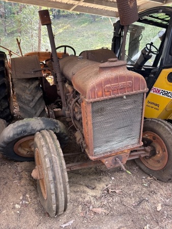 Vintage FORDSON tractor with spare front wheel