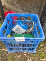 Assorted brass/steel/poly irrigation fittings and PVC