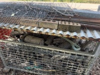 Galvanised cage with 3PL tractor mount containing firewood - 2