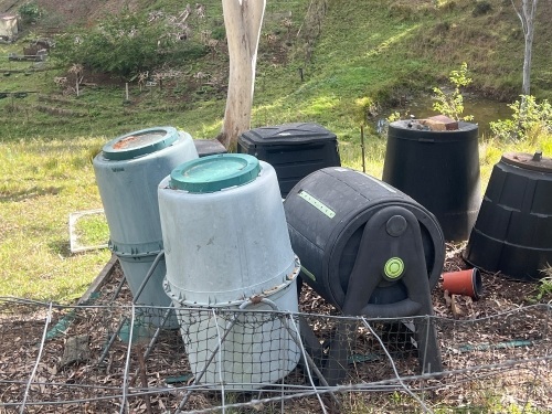 3x rotating/tumbler composter bins (GROUP ALL-IN-1 699,700)