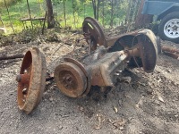 Engine block, steel wheels, and roller