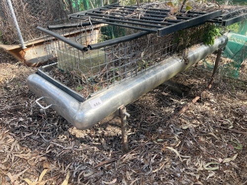 Stainless steel garden bed on legs