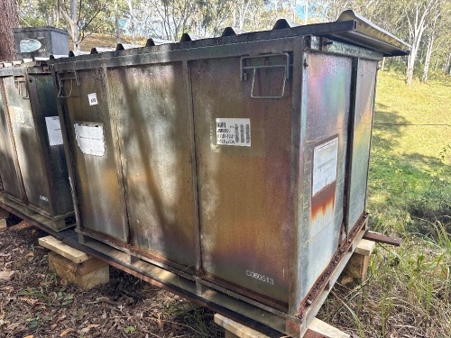 Metal container filled with firewood (QTY CHOICE 678, 679)