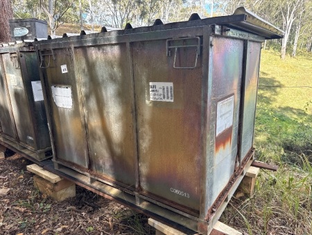 Metal container filled with firewood (QTY CHOICE 678, 679)