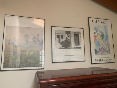 4 Framed Art Exhibition Posters + 2 Small Framed Prints