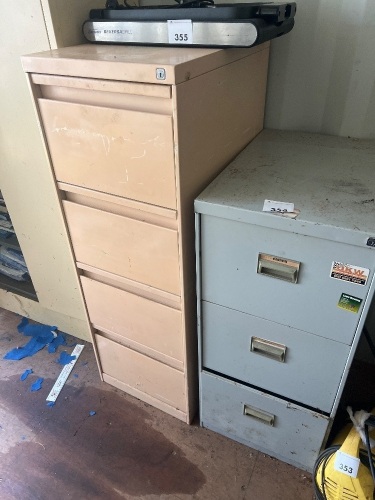 2x metal filling cabinets