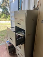 2x metal filing cabinets - 2