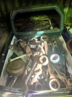 Box of assorted tools