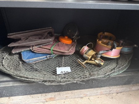 Large Lot of Fishing Gear - Inc. Alveys and Two Fishing Rods