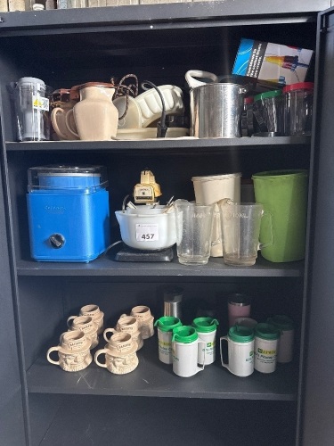 3 Shelves of Kitchenware etc