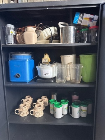 3 Shelves of Kitchenware etc