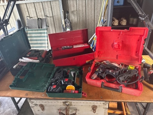 3x Drill Sets - Metabo, Bosch, Aeg, Tool Box